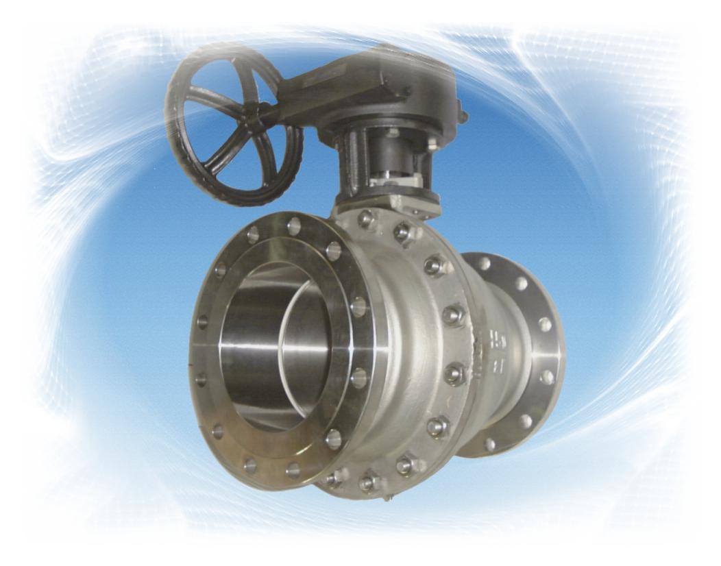 10" Ball Valve, 150# Flanged 316 Full Port w/ Manual Gear Operator TCI #TC-0802A