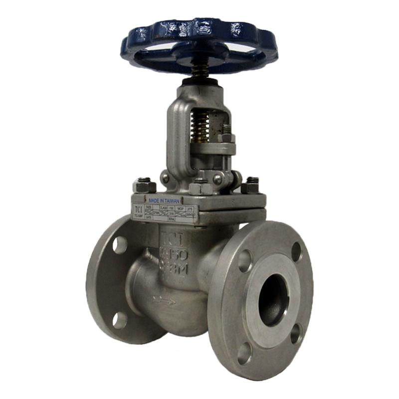 1-1/4" Globe Valve, Stainless Steel 150# Flanged  TCI # TC-GBF