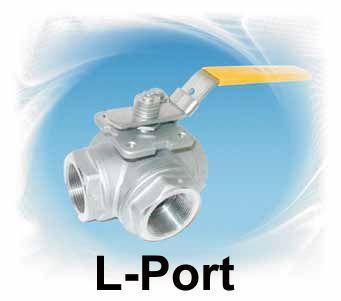 Stainless Steel 3-Way Threaded Ball Valve L-Port