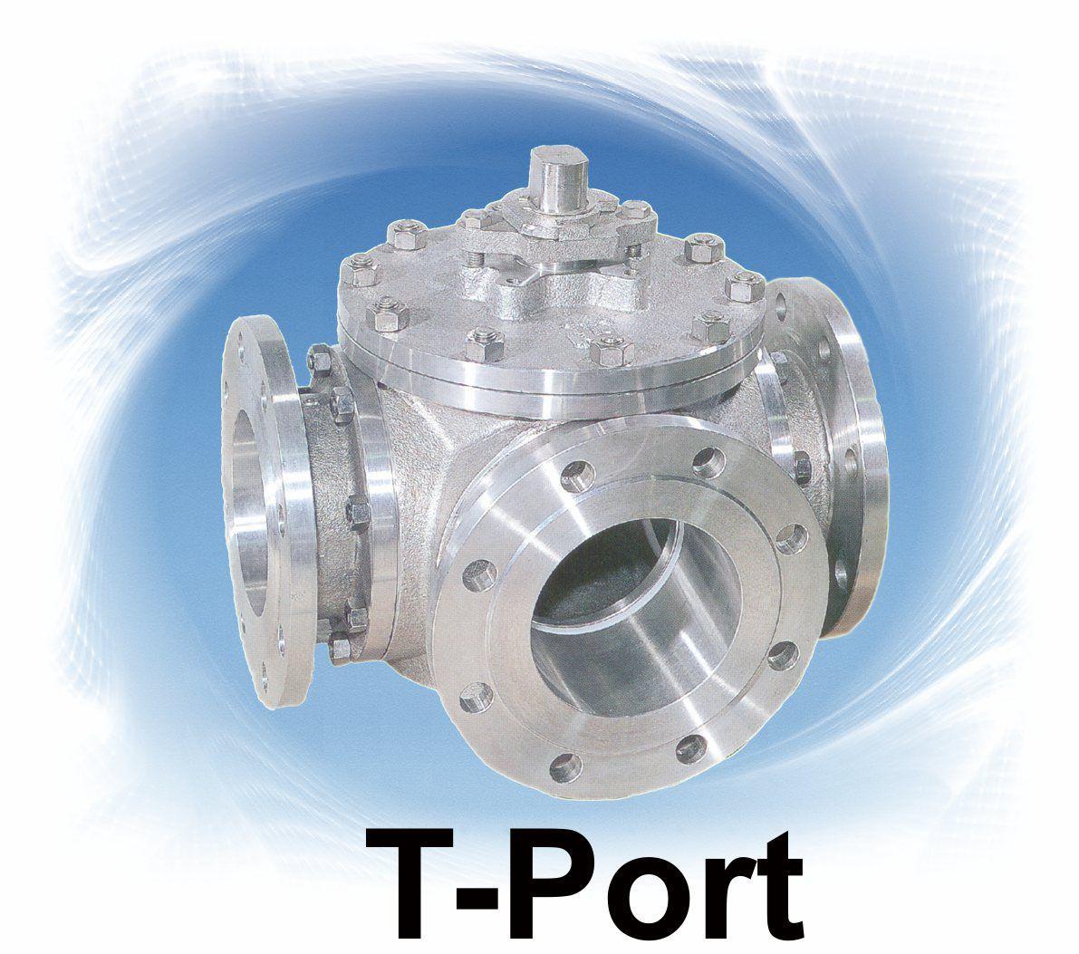 2" 3-Way Ball Valve 150# 316 T-Port Flanged End TCI TC-WTF