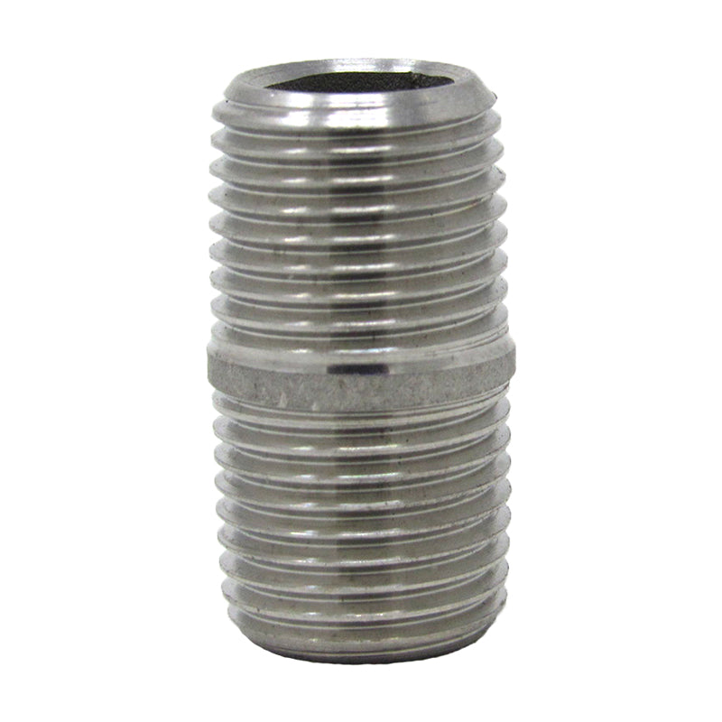 1/8" x Close (3/4") Nipple, Stainless Steel Sch 40 Threaded Both Ends (TBE) 304L NPT