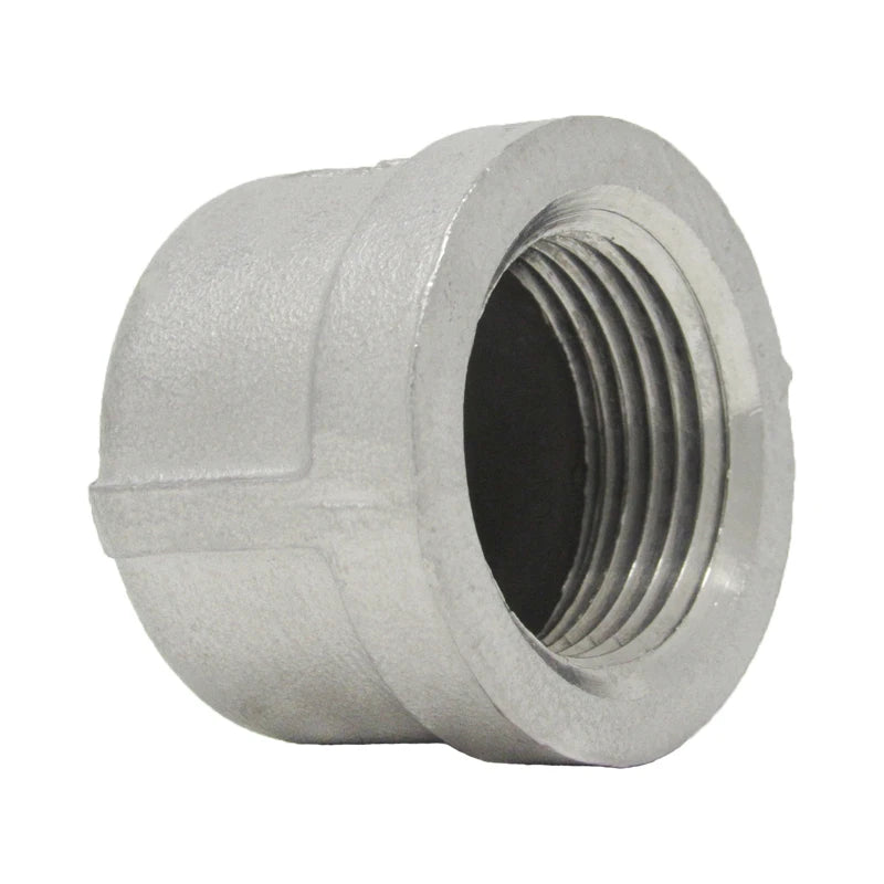 Stainless Cap 150# Threaded Fitting - Side View