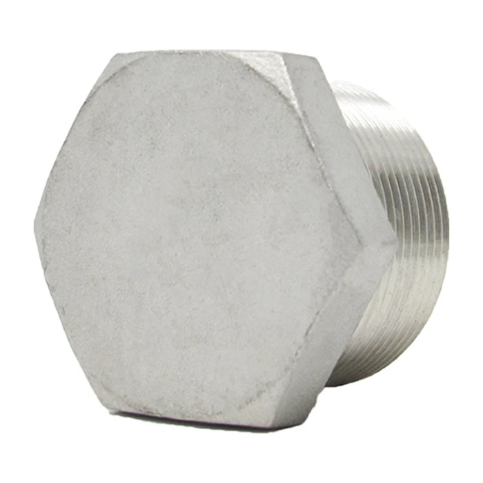 Stainless Hex Plug 150# Threaded Fitting - Side View