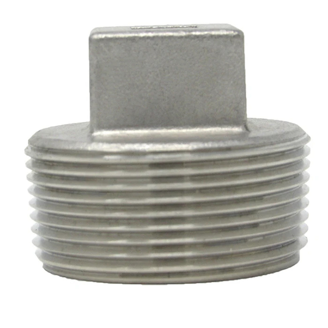 8" Square Plug 316 Stainless Steel 150# Threaded Cast Pipe Fitting