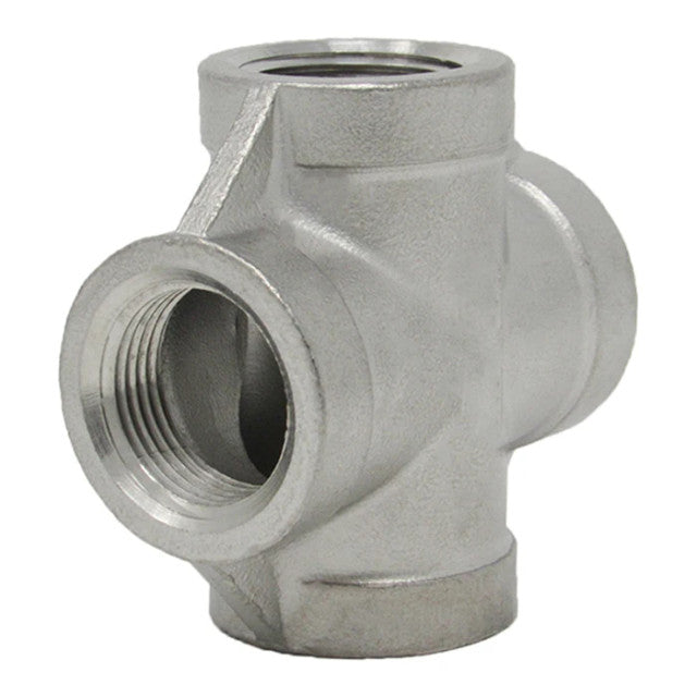 5" Cross 304 Stainless Steel 150# Threaded Cast Pipe Fitting