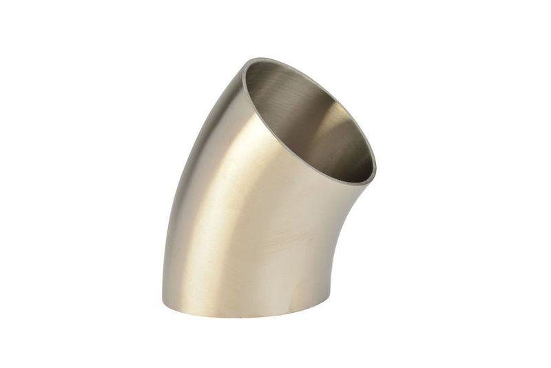 6" Butt-Weld Short 45 Elbow - Polished -316L 3-A Sanitary #W62WK-6-7