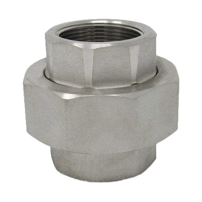 Stainless Steel Threaded Union 3000# 304L - Side View