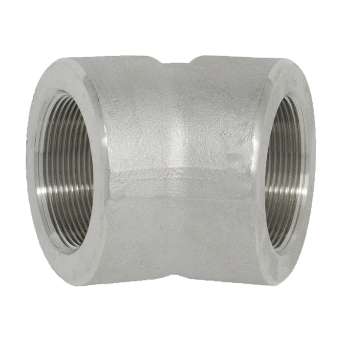 Stainless Steel 3000# Threaded 45 Elbow 304L - Side View