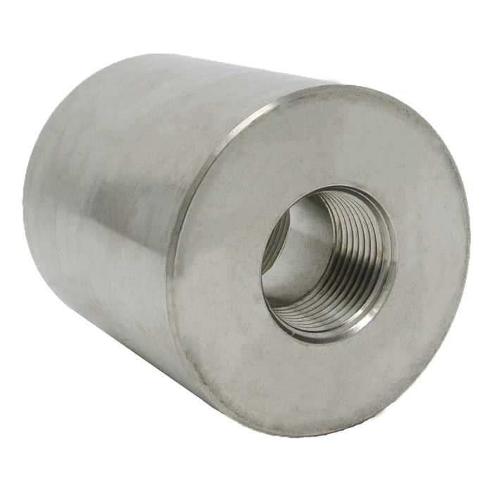 Stainless Steel Threaded Reducing Coupling 3000# 304L - End View