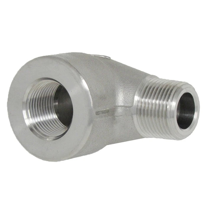 Stainless Steel Threaded 90 Street Elbow 3000# 304L - Side View