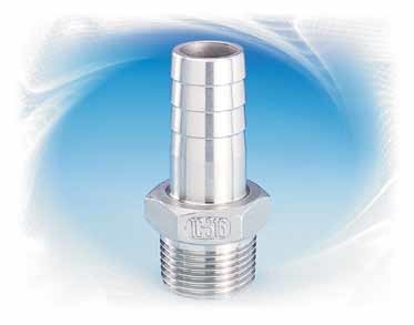 4" King Nipple, Stainless Steel Schedule 40 NPT Thread x Hose Barb 304 NPT