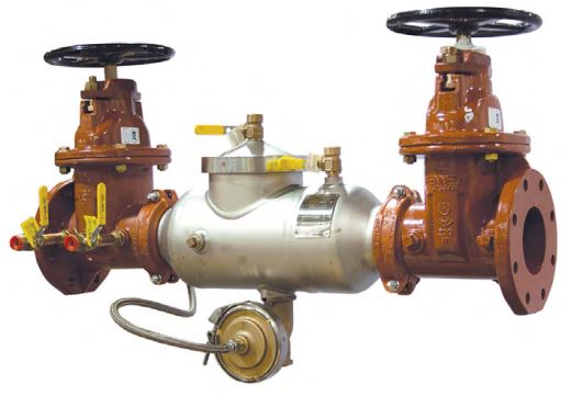 3" Backflow Preventer, APOLLO 4ALF20002 Reduced Pressure Principal, Lead-Free with Flanged NRS Gate Valves