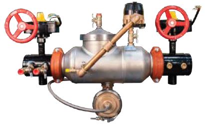 4" Backflow Preventer, APOLLO 4ALF70AE9 Reduced Pressure Detector Assembly, Lead-Free , Stainless Steel Body with Monitored Butterfly Valves, Grooved Ends