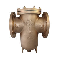 8" Basket Strainer 150# Flanged Aluminum Bronze TITAN BS-95AB BS95LAB0800