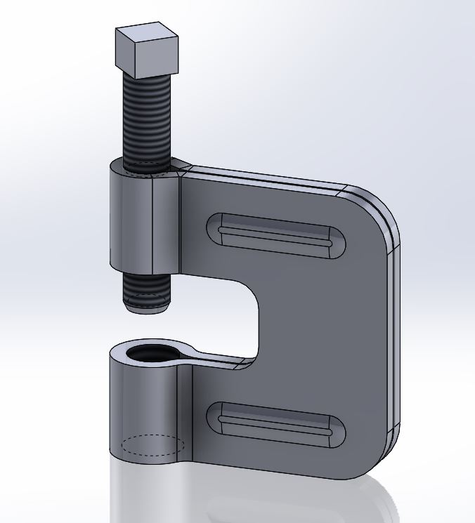 C-Clamp With Locknut T-304 Stainless Steel 3/8" Rod #21LSS0038