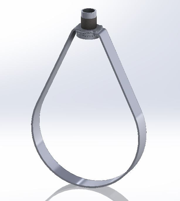 1-1/2" Em-Lok Adjustable Swivel Ring Hanger (3/8" Rod) T-316 Stainless Steel #310SX0150