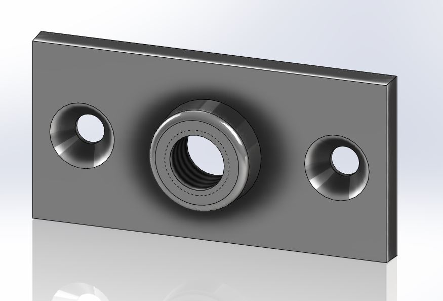 Hanger Flange Plate T-316 Stainless Steel 3/8" Rod #41ASXI0038