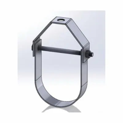 Adjustable Light Weight Clevis Hanger, 1-1/2 in Pipe, 3/8 in Rod, 250 lb Load, Carbon Steel, Electro-Galvanized