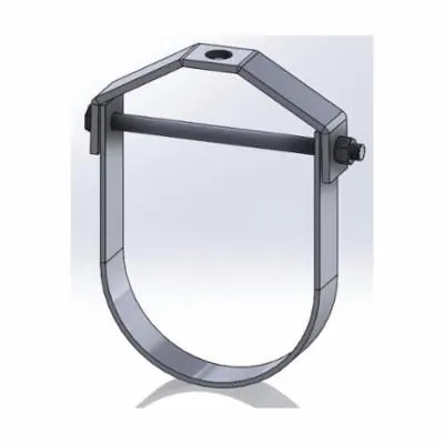 Adjustable Clevis Hanger, 16 in Pipe, 1 in Rod, 4600 lb Load, Carbon Steel, Hot Dipped Galvanized