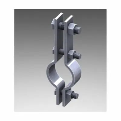 Double Bolt Heavy Duty Pipe Clamp, 8 in Pipe/Tube, 4285 lb Load, Carbon Steel, Plain, Domestic