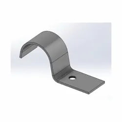 1-Hole Pipe Strap, 1/4 in Pipe, 0.54 in OD, Carbon Steel, Electro-Galvanized