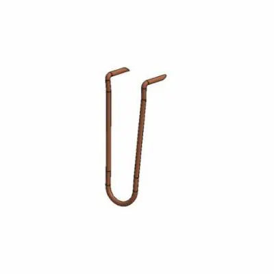 Wire Pipe Hook, 1/2 in Pipe, Carbon Steel, Copper Plated, Domestic