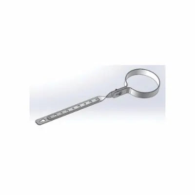 DWV Hanger, 4 in Pipe/Tube, Carbon Steel, Electro-Galvanized, Domestic