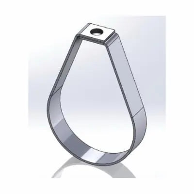 Adjustable Band Hanger, 3-1/2 in Pipe, 970 lb, 1/2 in Rod, Carbon Steel, Plain, Domestic