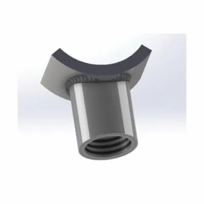Adjustable Pipe Saddle Support With Threaded Coupling, 8 in Pipe, Carbon Steel, Plain, Domestic