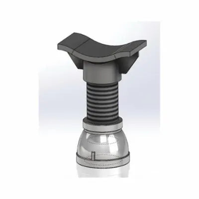 Adjustable Pipe Saddle Support, 5 in Pipe, 2-1/2 in Dia Rod, Carbon Steel, Plain, Domestic