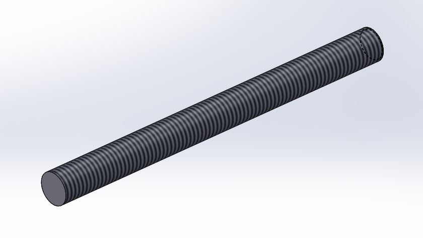 3/8" All Thread Rod - 3 foot length, 304 SS