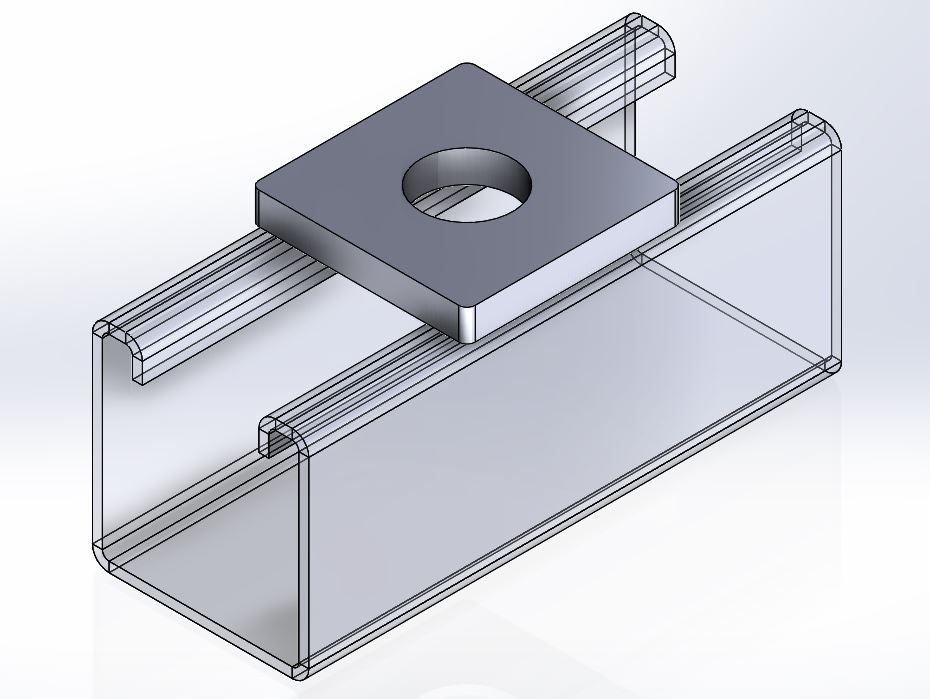 Square Strut Washer 316 SS Empire # 9001FFSX