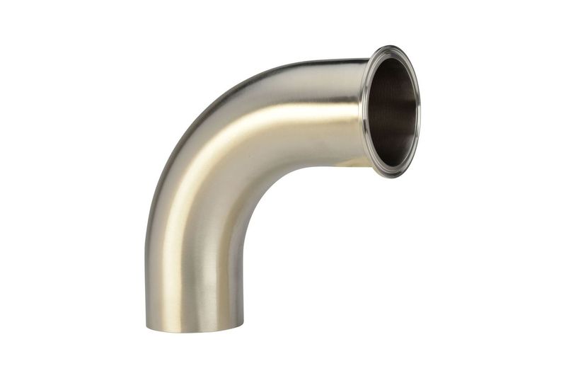 3" Clamp X Butt-Weld 90 Elbow - Polished -304 3-A Sanitary #W4L2CM-3