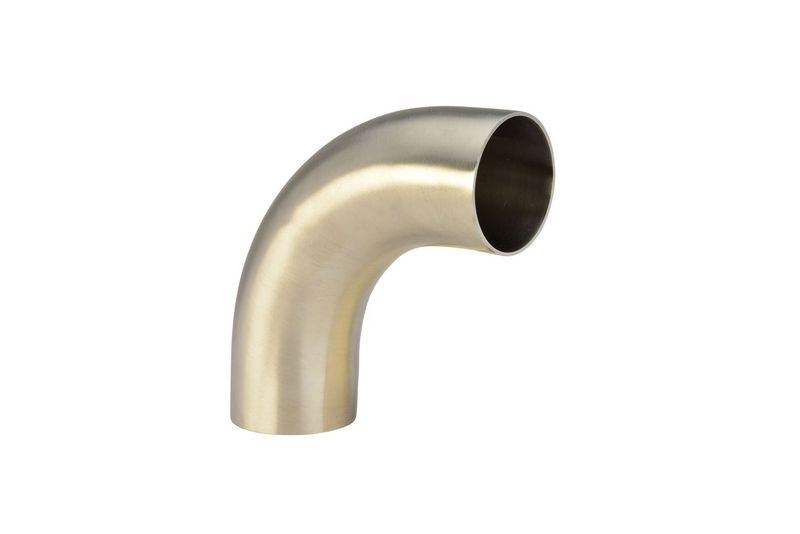 1-1/2" Sanitary 90 Elbow Weld End 304 SS L2S 3A