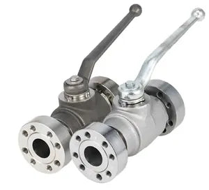 2-Way Round Body Flat Face Ball Valve, 5000psi rated, Stainless Steel, 2" SAE C62 Companion - ABF6#32-11DB-SS