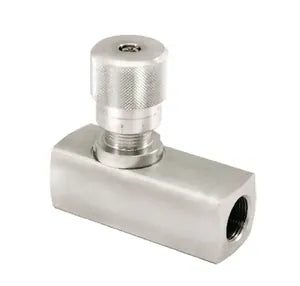 Flow Control, 1" NPT, 5700psi and 40GPM rated, Stainless Steel - FN1-1-SS