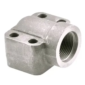 1-1/4" NPTF x 1-1/4" Code 62 Threaded Elbow, Carbon Steel, Flat Face, No Bolts/O-Rings - W180-20-20