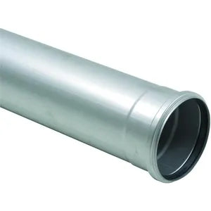 Blucher® 811.150.125 S P-316, P5-4.9-316 Straight Pipe With Socket and EPDM Sealing Ring, Import, Pickling/Passivation, Push-Fit Socket End Style, 316/316L Stainless Steel, 4 ft 11-1/8 in L