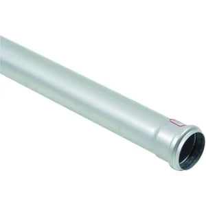 Blucher® 811.200.040 S 811.xxx.040 S, P1.5-6.6-316 Type 811 Straight Pipe With (1) Socket and Standard EPDM Sealing Ring, Push-Fit Socket End Style, 316/316L Stainless Steel, 2000 mm L, 20 ga