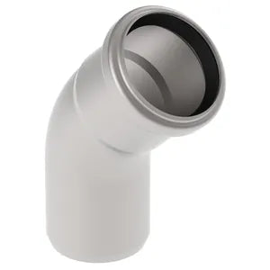 Blucher® 820.045.050 S, B2-45-316 Type 820.045 45 deg Bend, 50 mm Nominal, Push-Fit End Style, 316/316L Stainless Steel