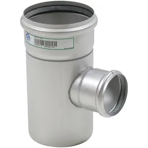 Blucher® 830.075.125 S, T5X3-90-316 Type 830 87.5 deg Branch, 125 x 75 mm Nominal, Push-Fit End Style, 316/316L Stainless Steel