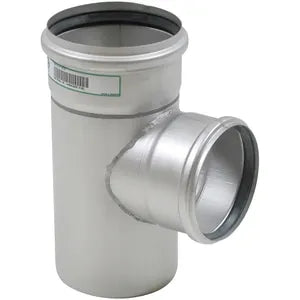 Blucher® 830.110.125 S, T5X4-90-316 Type 830 87.5 deg Branch, 125 x 110 mm Nominal, Push-Fit End Style, 316/316L Stainless Steel