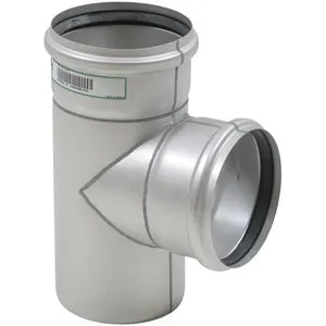 Blucher® 830.125.125 S, T5X5-90-316 Type 830 87.5 deg Branch, 125 mm Nominal, Push-Fit End Style, 316/316L Stainless Steel