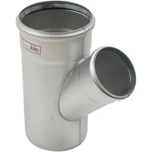 Blucher® 838.110.160 S W-45-316, W6X4-45-316 Wye With EPDM Sealing Ring, 6 x 4 in Nominal, Push-Fit Socket End Style, 316/316L Stainless Steel, Import