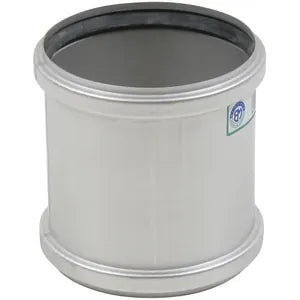 Blucher® 842.125.125 S DSC-316, DSC-5-316 Double Slip Coupling With EPDM Sealing Ring, 5 in Nominal, Push-Fit Socket End Style, 316/316L Stainless Steel, Import