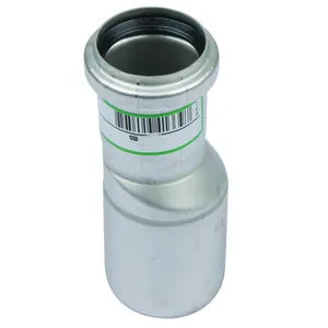 Blucher® 850.040.050 S EI-316, EI-2x1.5-316 Eccentric Increaser With EPDM Sealing Ring, 1-1/2 x 2 in Nominal, Push-Fit Socket End Style, 316/316L Stainless Steel, Import