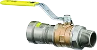 MegaPress®®G 30675 Model 6675-2 Ball Valve, 1-1/4 x 1-1/4 in Nominal, Press x MNPT End Style, Bronze Body, Full Port, HNBR Softgoods, Import