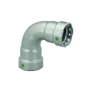MegaPress® 25220 90 deg Pipe Elbow, 1-1/2 in, Press, Carbon Steel, Import