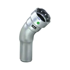 MegaPress® 90080 45 deg Street Elbow, 1/2 in, Fitting x Press, 316 Stainless Steel, Import - (Only sold in box quantities of 10)