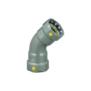 MegaPress® 25256 45 deg Pipe Elbow, 2 in, Press, Carbon Steel, Import